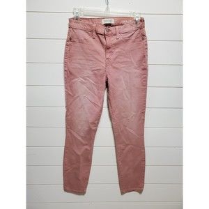 Henry & Belle made in USA womens size 29 rose pink high rise cropped skinny jean